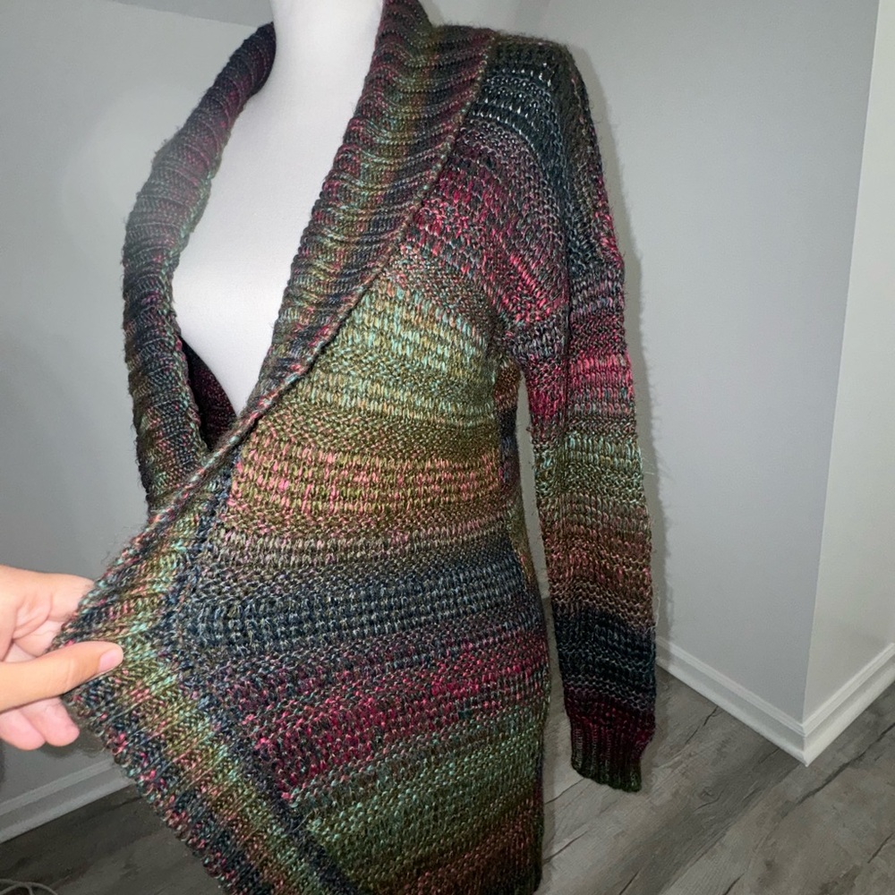 Vintage American Eagle Rainbow‎ Knit Cardigan
